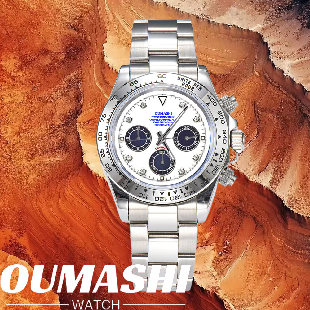 Stainless Bracelet Diver - Relojes de lujo VK63 con cristal