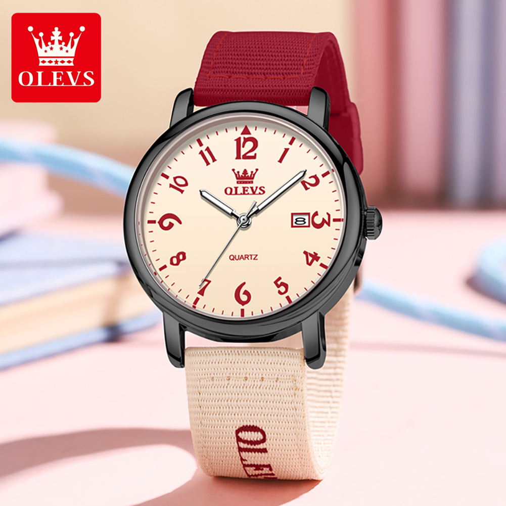 Reloj de cuarzo OLEVS, nuevo,  - Canvas Strap Watch reseña y precio
