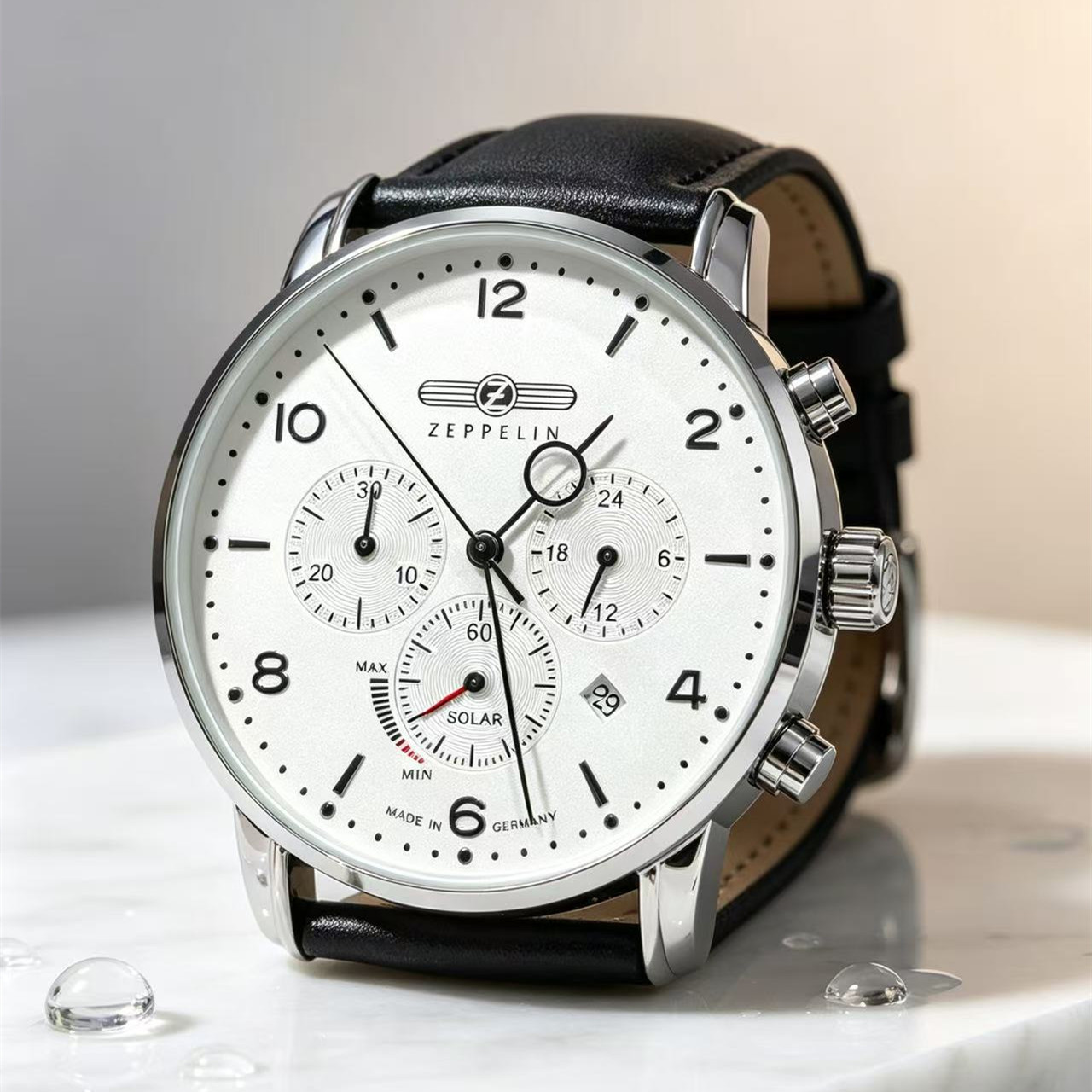 Reloj Zeppelin Airship con fec - Leather Watch Band Men reseña y precio